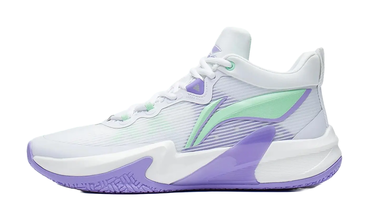 Li Ning Light Speed 1.0 Basketball Shoes Mens Low top Gray/Purple/Green  vjsneaker.com