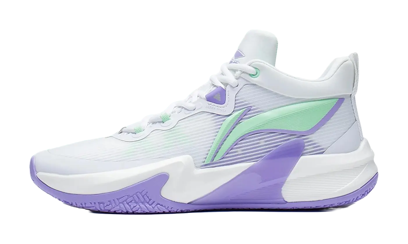 Li Ning Light Speed 1.0 Basketball Shoes Mens Low top Gray/Purple/Green  vjsneaker.com