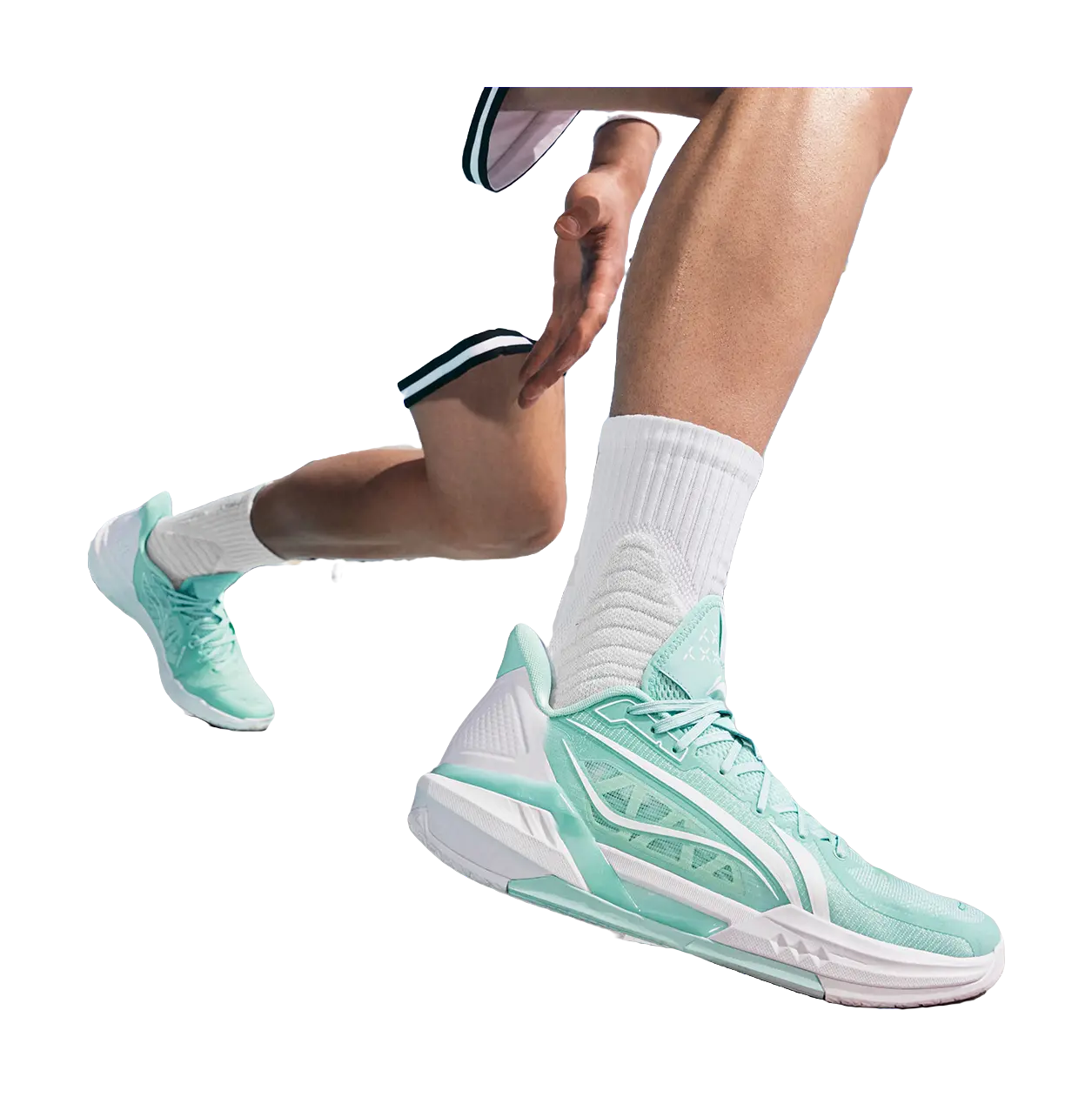 Li Ning Light Speed 3 Basketball Shoes Mens Low top Island Blue White  vjsneaker.com