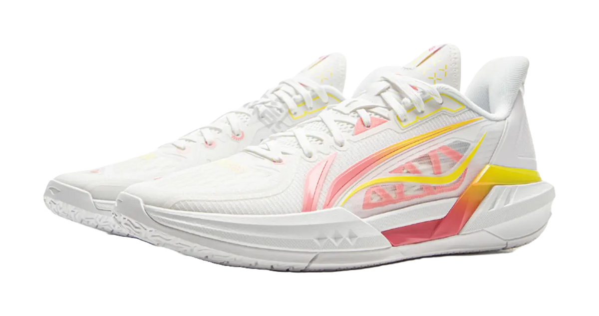 Li Ning Light Speed 3 Basketball Shoes Mens Low top White Pink  vjsneaker.com
