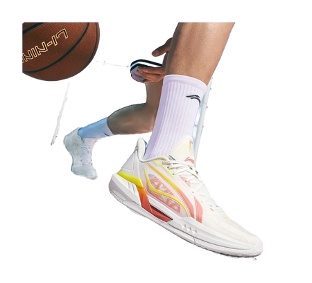 Li Ning Light Speed 3 Basketball Shoes Mens Low top White Pink  vjsneaker.com