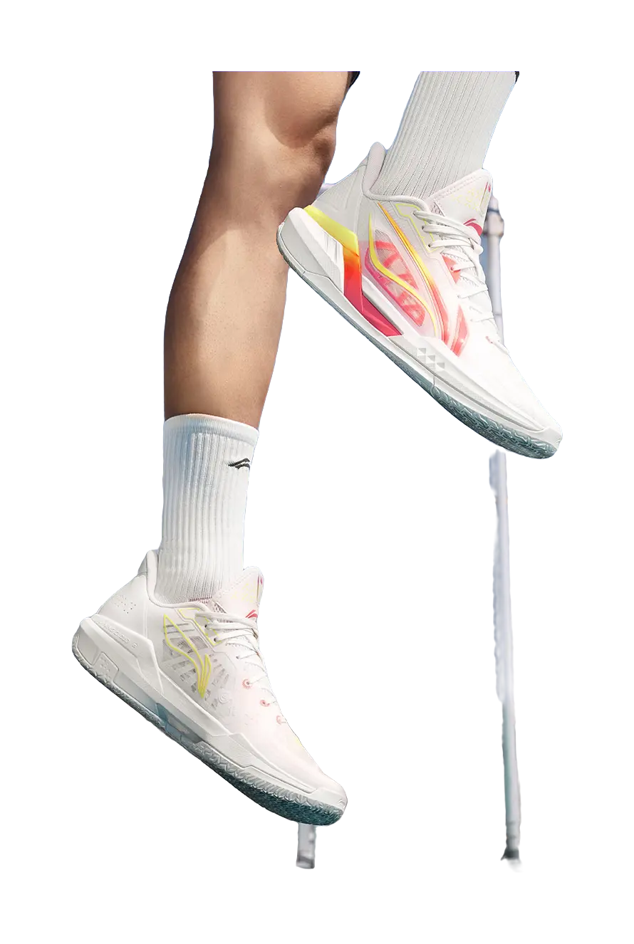 Li Ning Light Speed 3 Basketball Shoes Mens Low top White Pink  vjsneaker.com