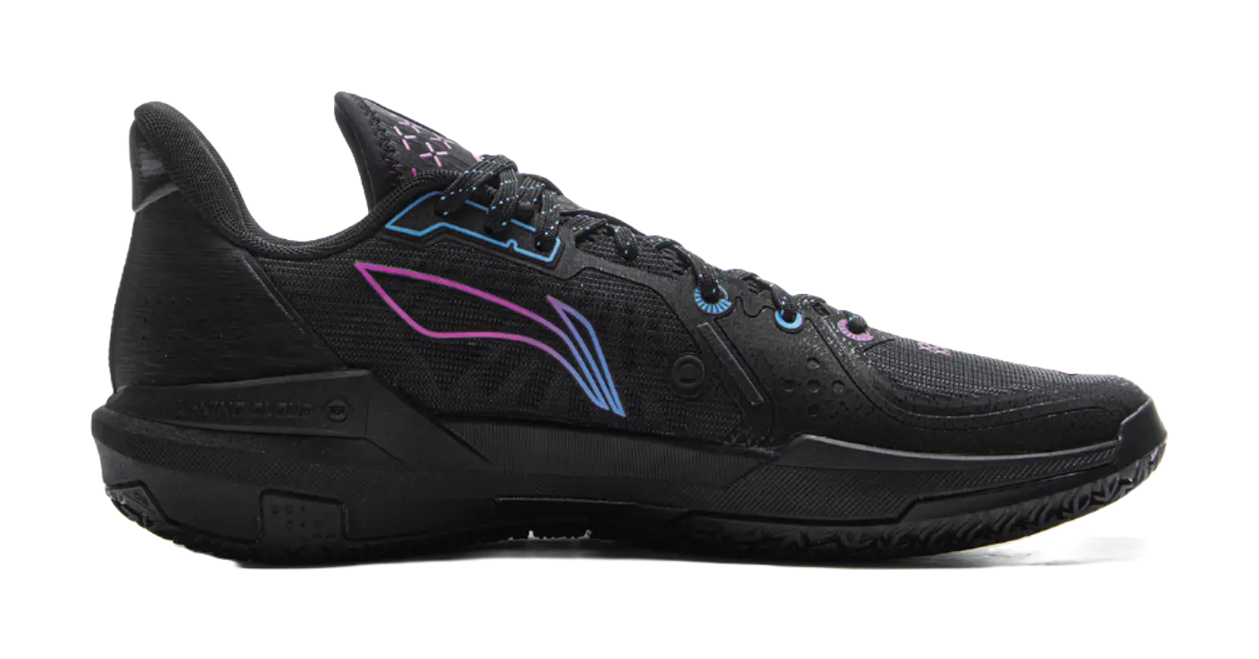 Li Ning Light Speed 3 - Black Purple Low Top Basketball Shoes for Men 