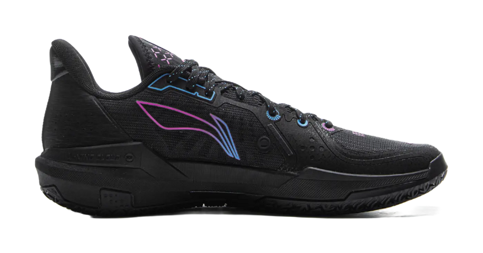 Li Ning Light Speed 3 - Black Purple Low Top Basketball Shoes for Men 