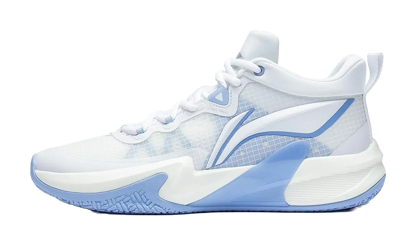 Li Ning Light Speed - White Blue Basketball Shoes for Men 