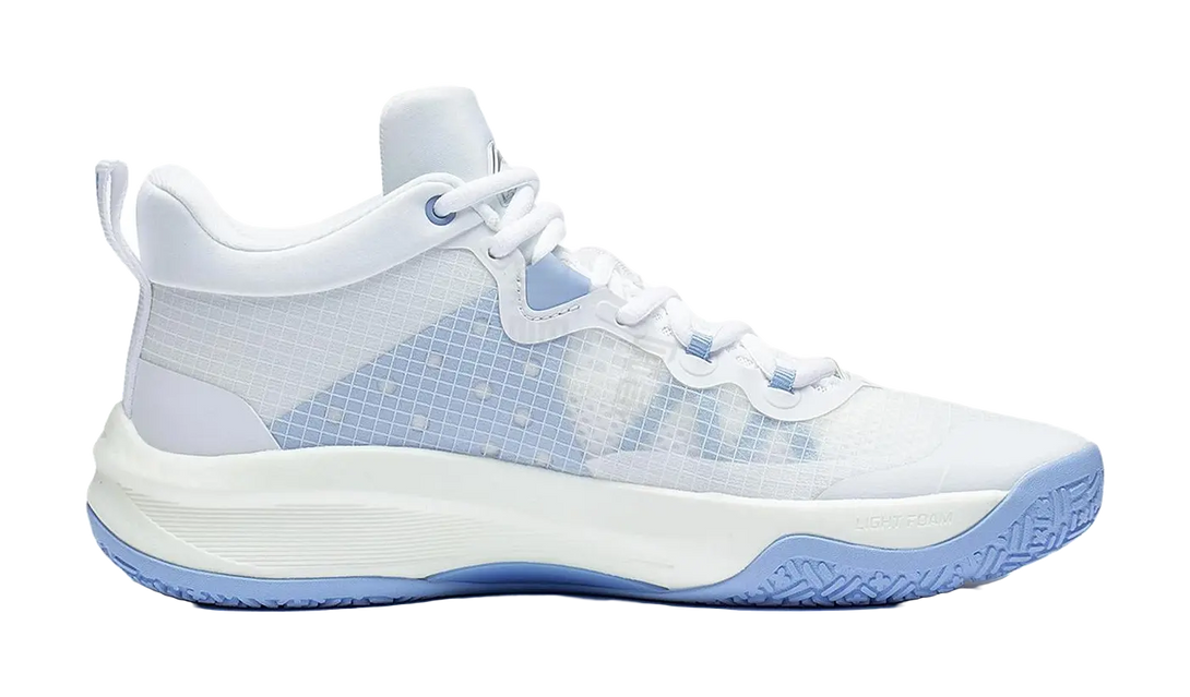 Li Ning Light Speed - White Blue Basketball Shoes for Men 