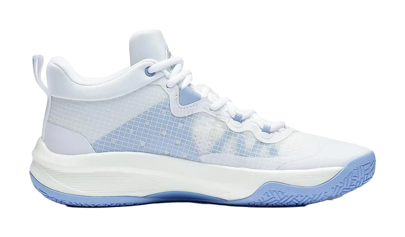 Li Ning Light Speed - White Blue Basketball Shoes for Men 