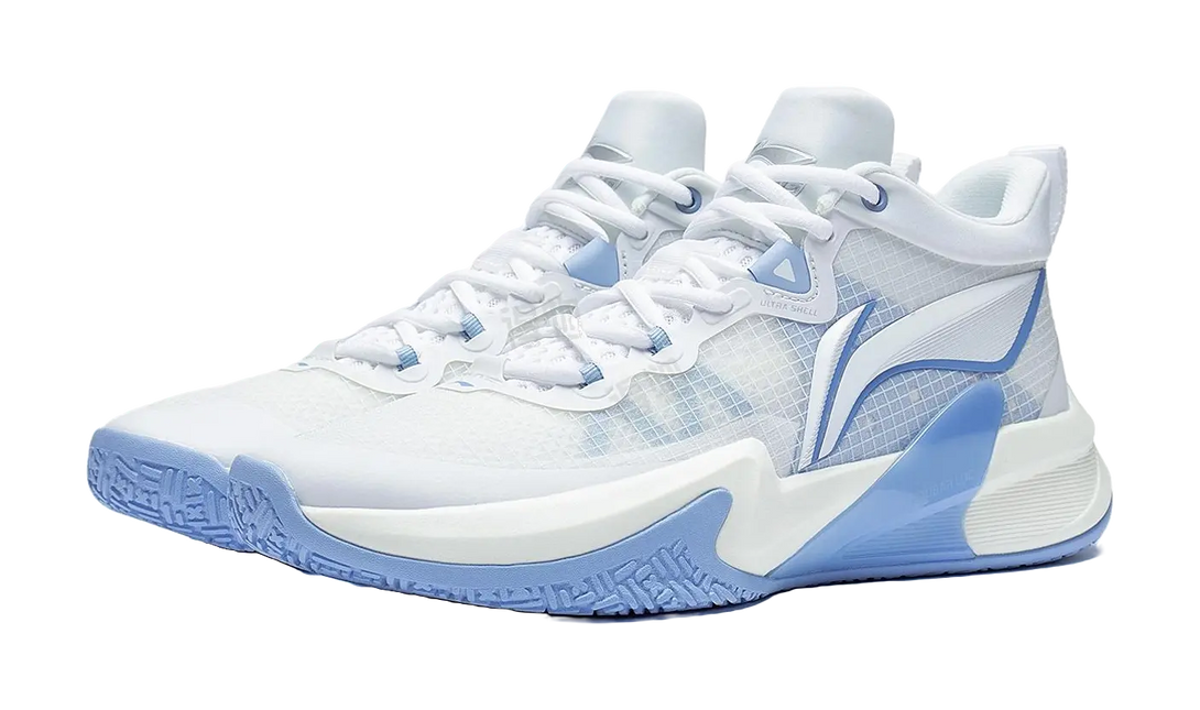 Li Ning Light Speed - White Blue Basketball Shoes for Men 