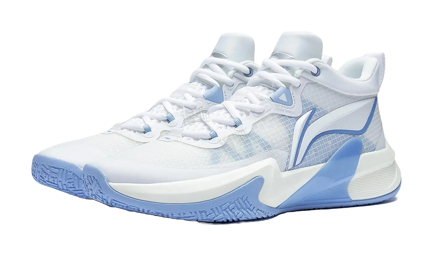 Li Ning Light Speed - White Blue Basketball Shoes for Men 