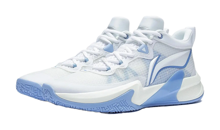 Li Ning Light Speed - White Blue Basketball Shoes for Men 
