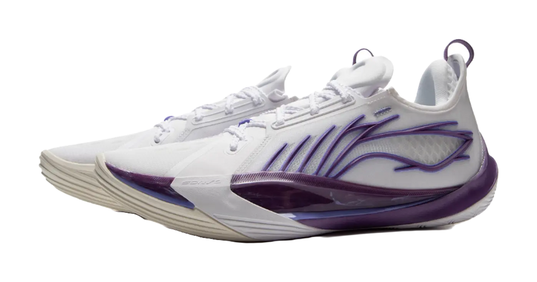Li Ning Sonic 13 - White Purple Basketball Shoes for Men 