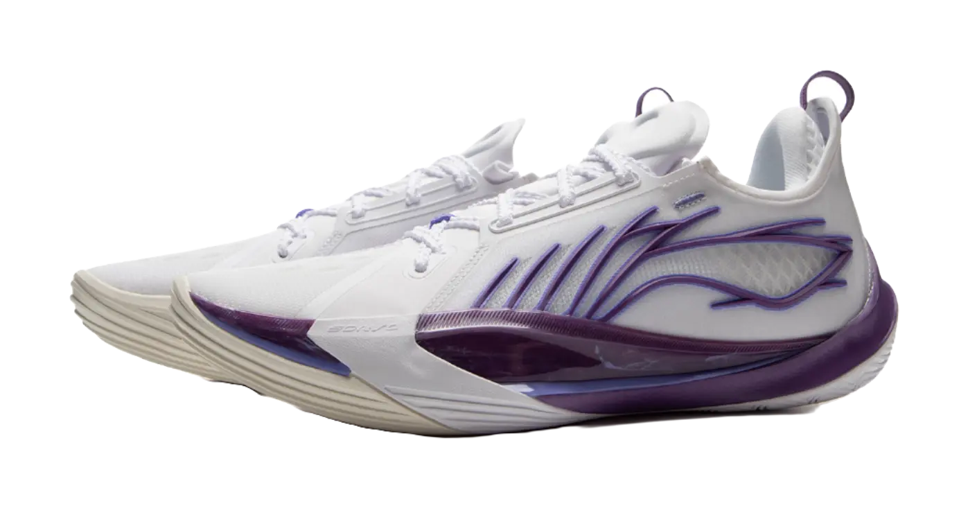 Li Ning Sonic 13 - White Purple Basketball Shoes for Men 