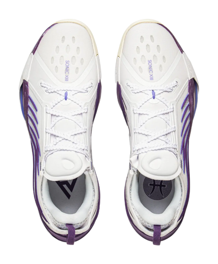 Li Ning Sonic 13 - White Purple Basketball Shoes for Men 
