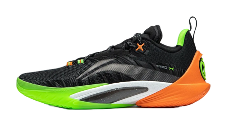 Li Ning Speed 10 Basketball Shoes Mens Low top Black Green Orange  vjsneaker.com