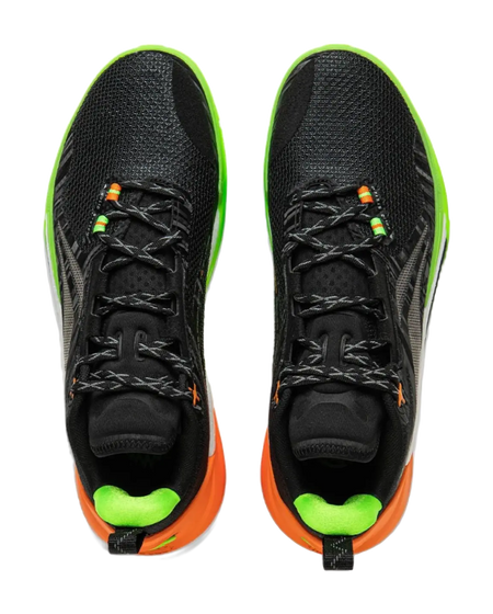 Li Ning Speed 10 Basketball Shoes Mens Low top Black Green Orange  vjsneaker.com