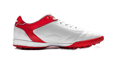 Li Ning TF Soccer Cleats - Rubber Broken Studs for Artificial Turf with Cushioning Anti-Slip & Wear-Resistant White Red 
