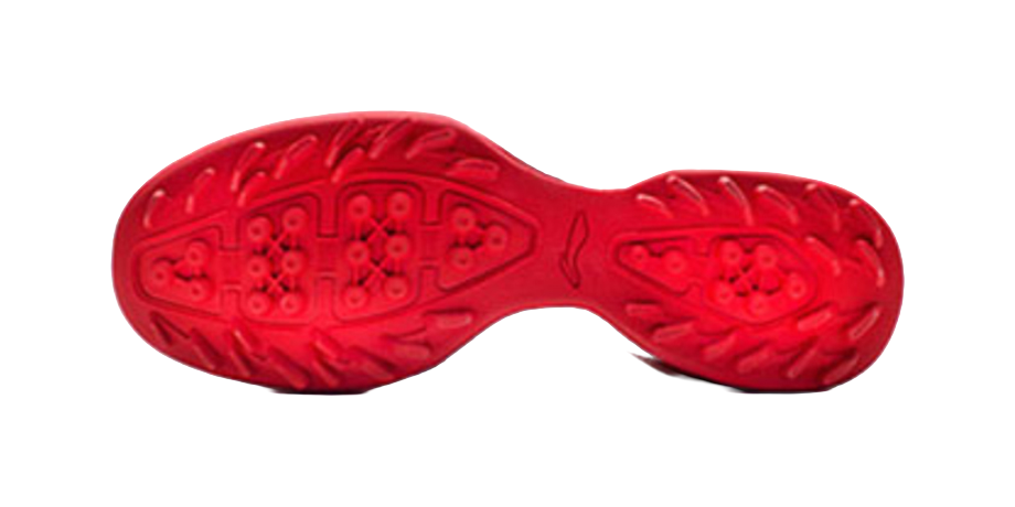 Li Ning TF Soccer Cleats - Rubber Broken Studs for Artificial Turf with Cushioning Anti-Slip & Wear-Resistant White Red 