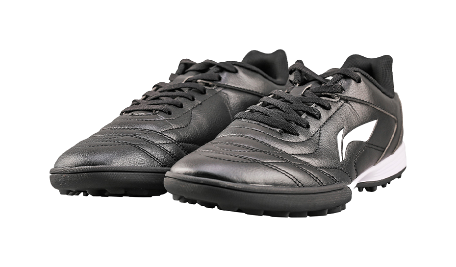 Li Ning TF Turf Soccer Cleats for Men - Abrasion Resistant & Breathable for Artificial Grass Black 
