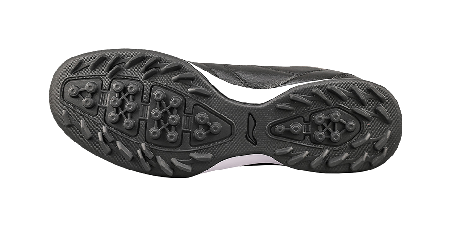 Li Ning TF Turf Soccer Cleats for Men - Abrasion Resistant & Breathable for Artificial Grass Black 