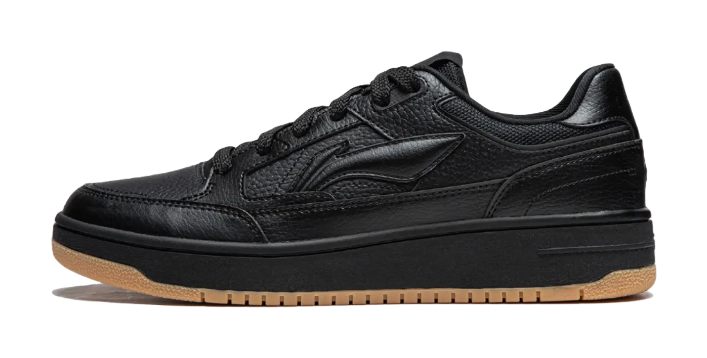 Li Ning Tianji Slip Resistant Abrasion Resistant Skateboard Shoes Mens Black  vjsneaker.com