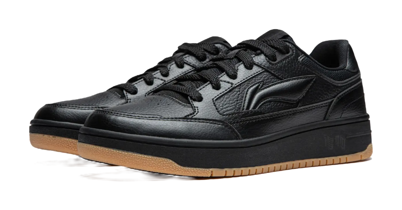 Li Ning Tianji Slip Resistant Abrasion Resistant Skateboard Shoes Mens Black  vjsneaker.com