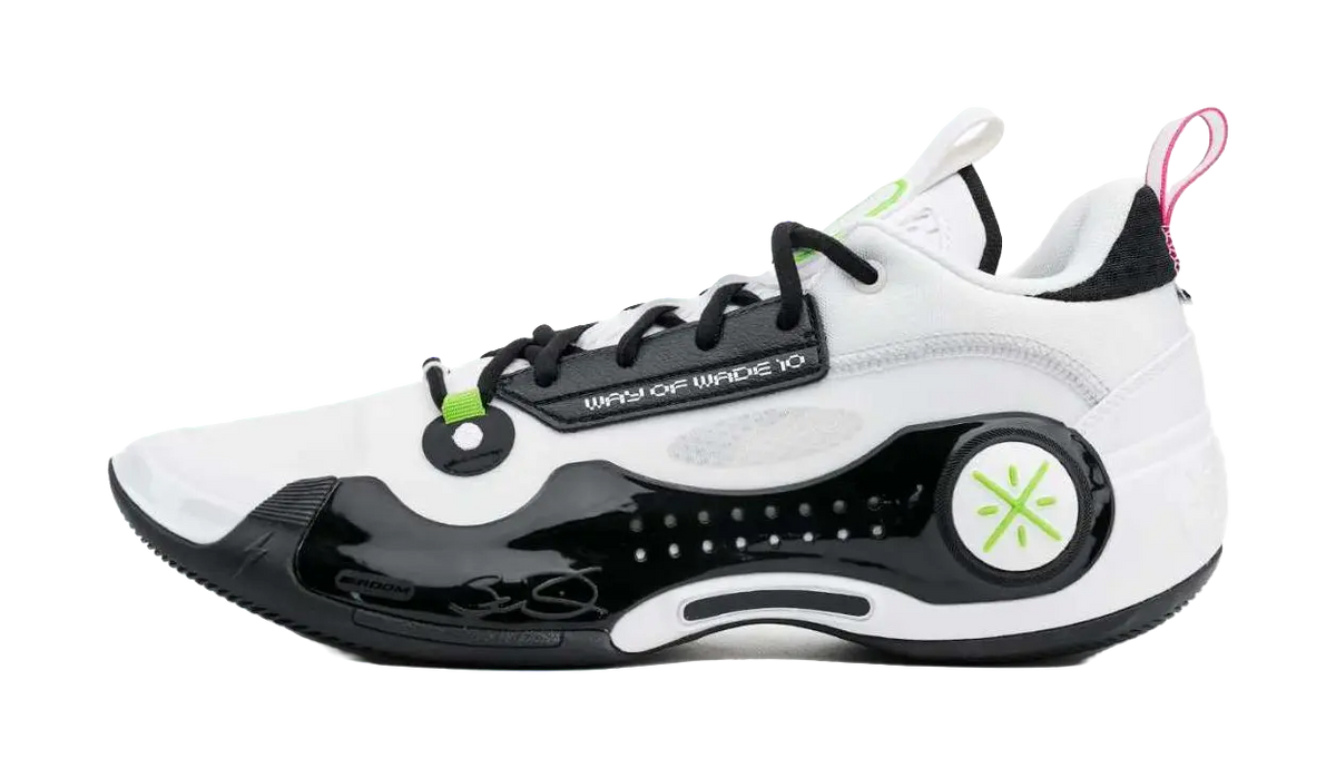 Li-Ning Way of Wade 10 Low "Panda" - Basketball Shoes Men's White Black  vjsneaker.com