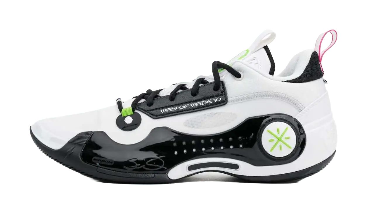 Li-Ning Way of Wade 10 Low "Panda" - Basketball Shoes Men's White Black  vjsneaker.com