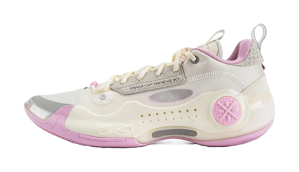 Li-Ning Way of Wade 10 (WOW10) Low 'White Pink' - Basketball Shoes Men's White Pink  vjsneaker.com