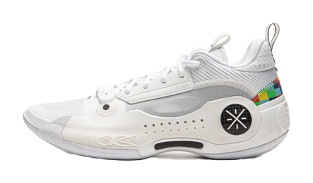 Li-Ning Way of Wade 10（WOW10）Low "Pixel" -Basketball Shoes Mens White Gray  vjsneaker.com