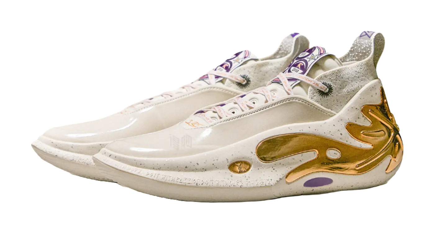 Li-Ning Way of Wade 11 (WOW11) 'Statue' - Basketball Shoes Men's White Gold  vjsneaker.com