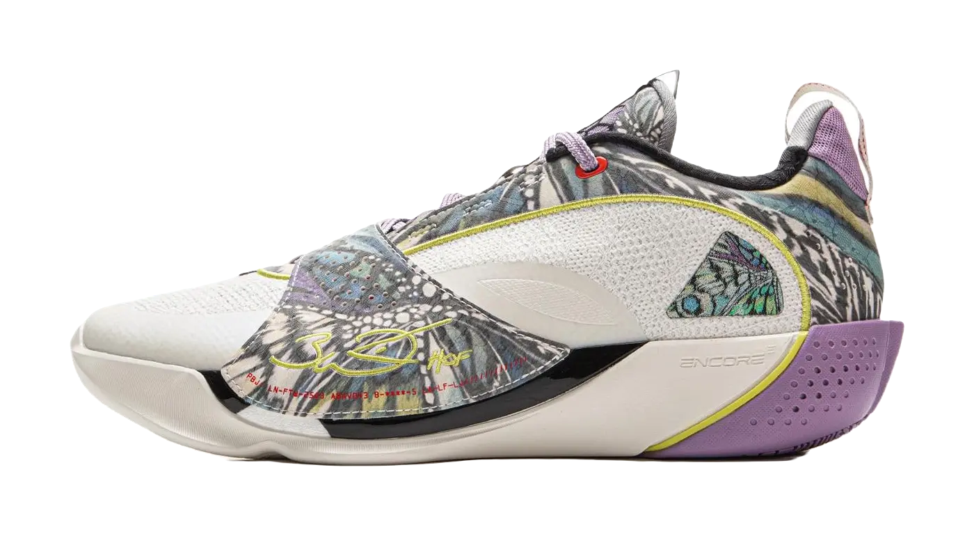Li-Ning Way of Wade All City 13 Encore "Butterfly" - White/Violet/Lime  vjsneaker.com