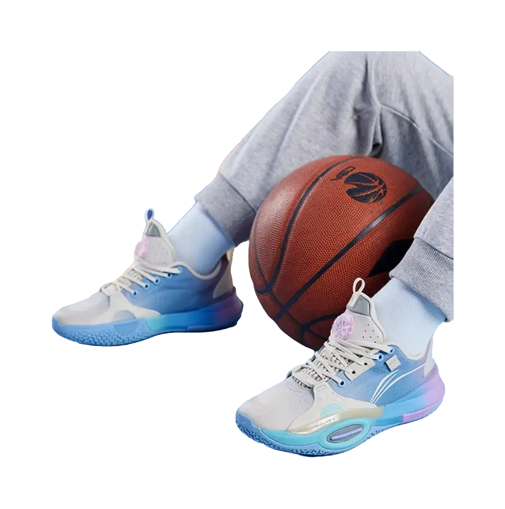 Li Ning YOUNG Low top Childrens Basketball Shoes Blue  vjsneaker.com