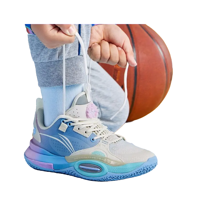 Li Ning YOUNG Low top Childrens Basketball Shoes Blue  vjsneaker.com