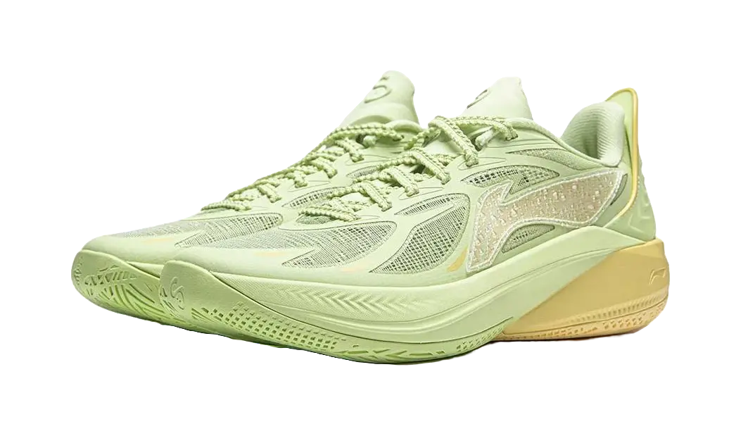 Li Ning YOUNG SONIC 12 Comfortable Cushioning, Wear Resistant Low top Childrens Basketball Shoes Butterfly Pink Green  vjsneaker.com