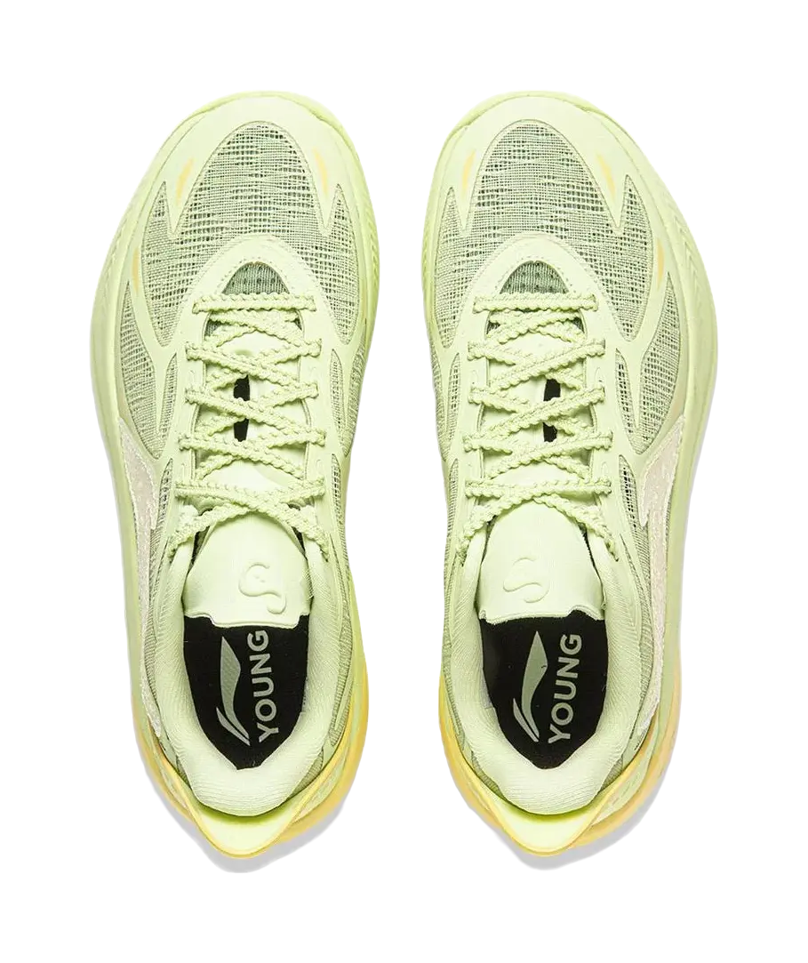 Li Ning YOUNG SONIC 12 Comfortable Cushioning, Wear Resistant Low top Childrens Basketball Shoes Butterfly Pink Green  vjsneaker.com