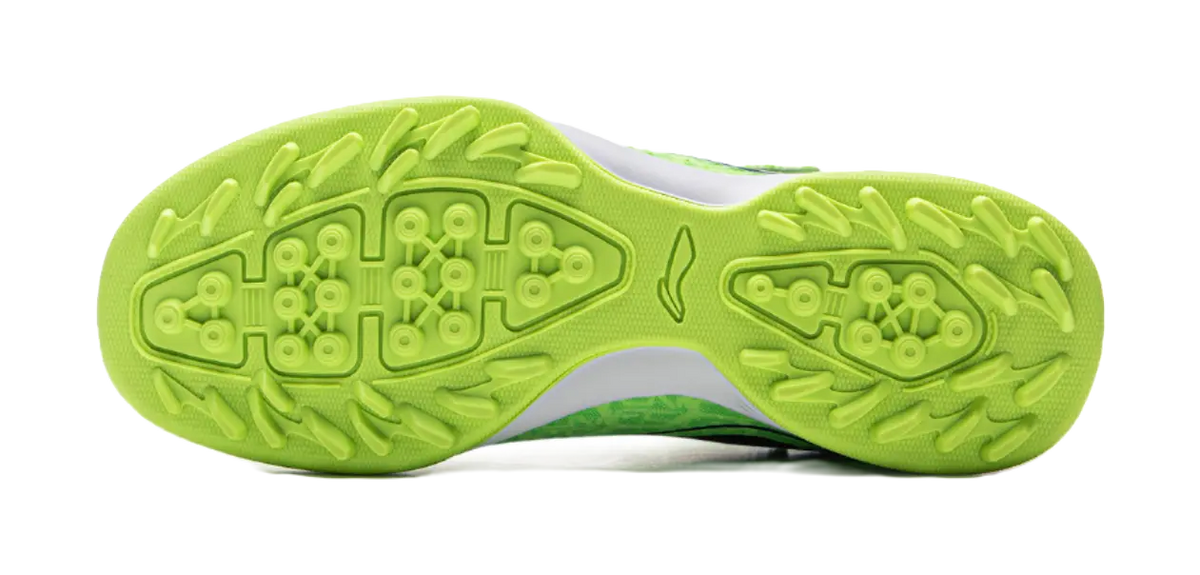 Li Ning YOUNG Soccer Ball Low top Kids Soccer Shoes Fluorescent Vanilla Green/Black Kids  vjsneaker.com