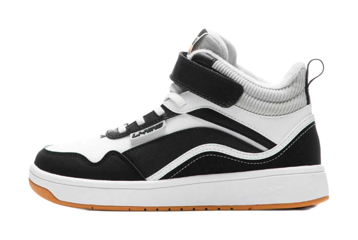 Li Ning YOUNG Sports Life Collection Synthetic Leather Trendy Slip Resistant Cushioning Rebound Thermal High top  vjsneaker.com