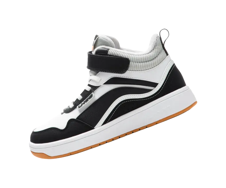 Li Ning YOUNG Sports Life Collection Synthetic Leather Trendy Slip Resistant Cushioning Rebound Thermal High top  vjsneaker.com