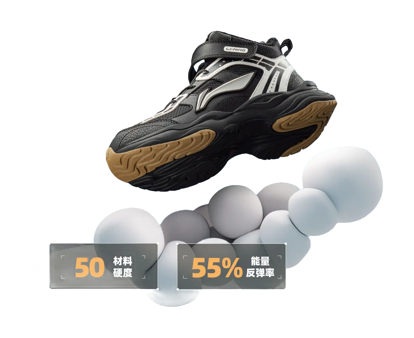 Li Ning YOUNG Sports Life Collection Synthetic Leather, Textile Slip Resistant Cushioning Abrasion Resistant Thermal  vjsneaker.com