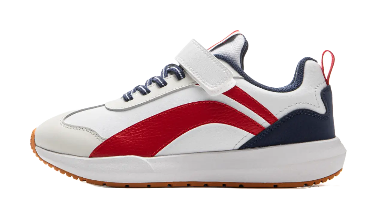 Li Ning YOUNG Synthetic Leather Slip Resistant Cushioning Low top Kids Outdoor Shoes  vjsneaker.com