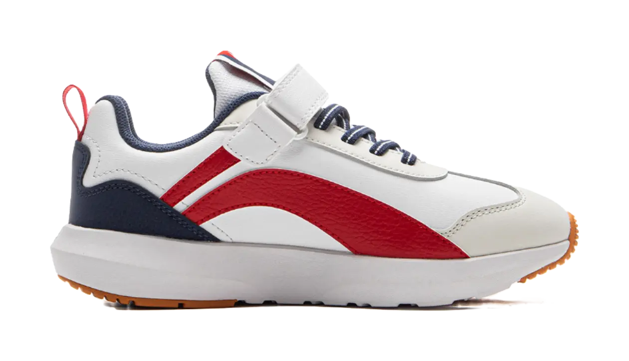 Li Ning YOUNG Synthetic Leather Slip Resistant Cushioning Low top Kids Outdoor Shoes  vjsneaker.com