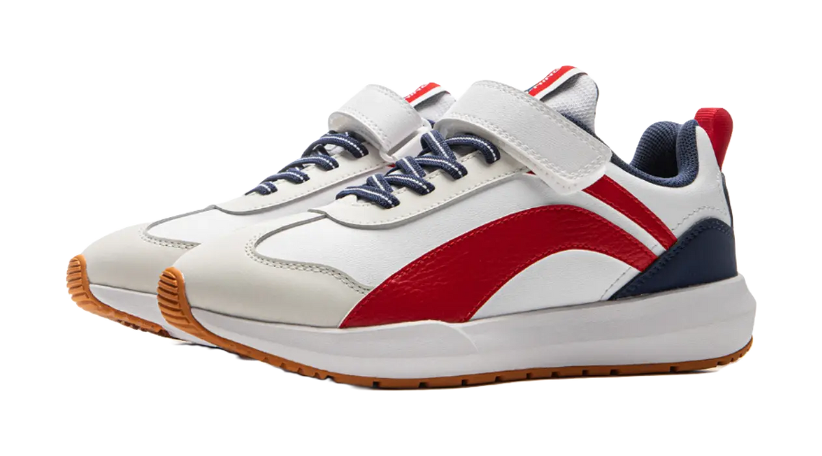 Li Ning YOUNG Synthetic Leather Slip Resistant Cushioning Low top Kids Outdoor Shoes  vjsneaker.com