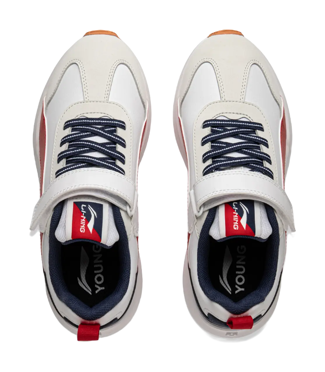 Li Ning YOUNG Synthetic Leather Slip Resistant Cushioning Low top Kids Outdoor Shoes  vjsneaker.com