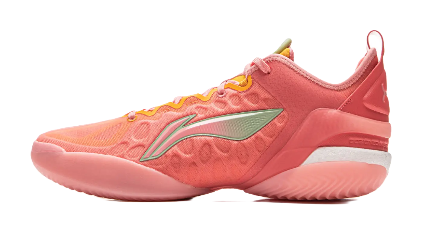 Li Ning Yushuai 19V2 Basketball Shoes Mens Low top Pink Orange  vjsneaker.com