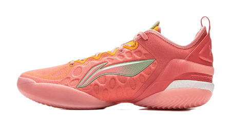 Li Ning Yushuai 19V2 Basketball Shoes Mens Low top Pink Orange  vjsneaker.com