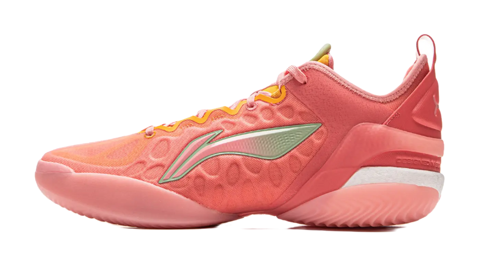 Li Ning Yushuai 19V2 Basketball Shoes Mens Low top Pink Orange  vjsneaker.com