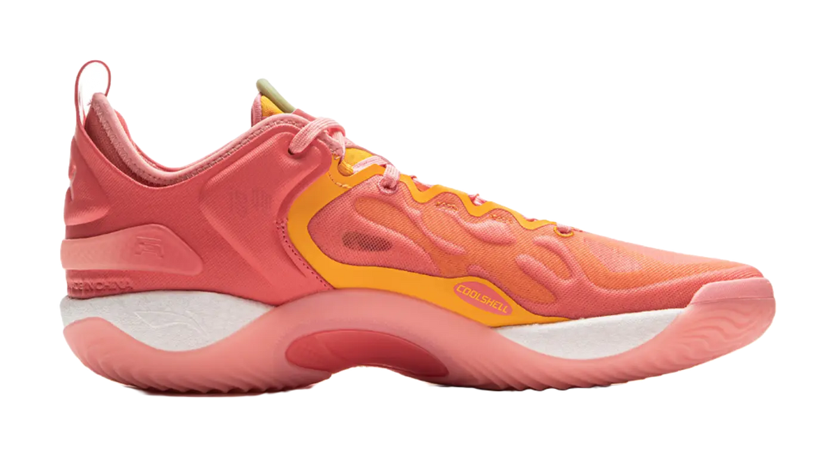 Li Ning Yushuai 19V2 Basketball Shoes Mens Low top Pink Orange  vjsneaker.com