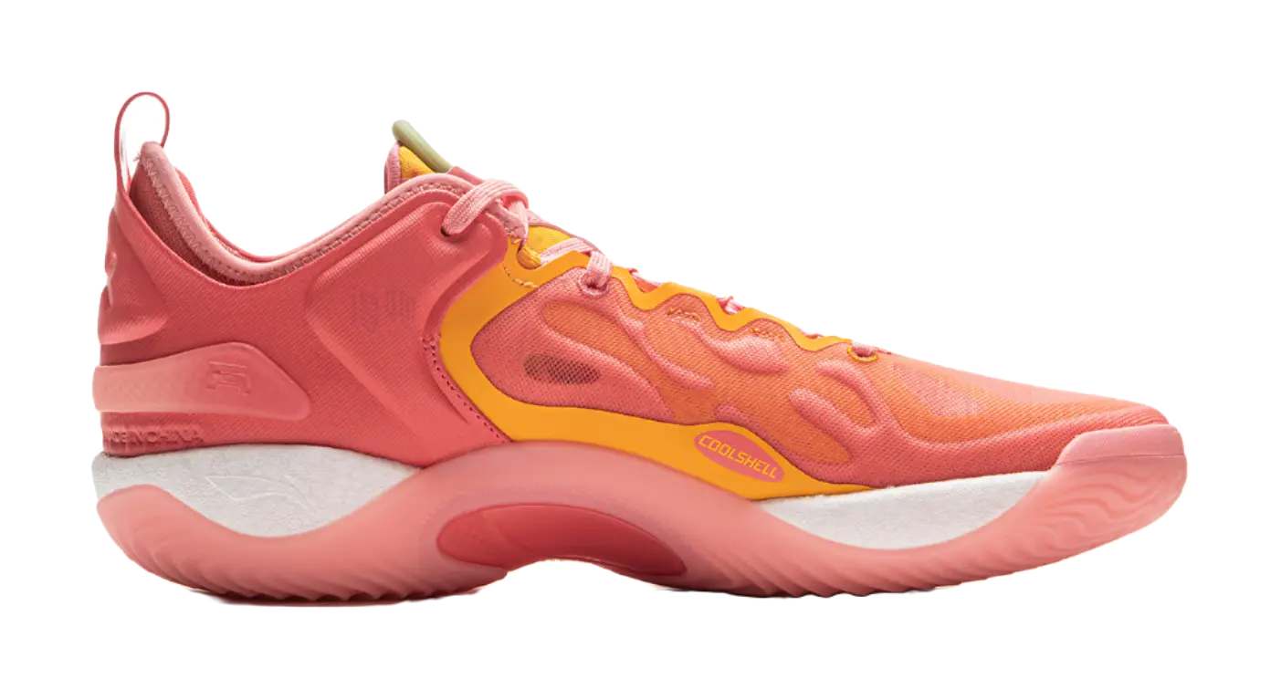 Li Ning Yushuai 19V2 Basketball Shoes Mens Low top Pink Orange  vjsneaker.com
