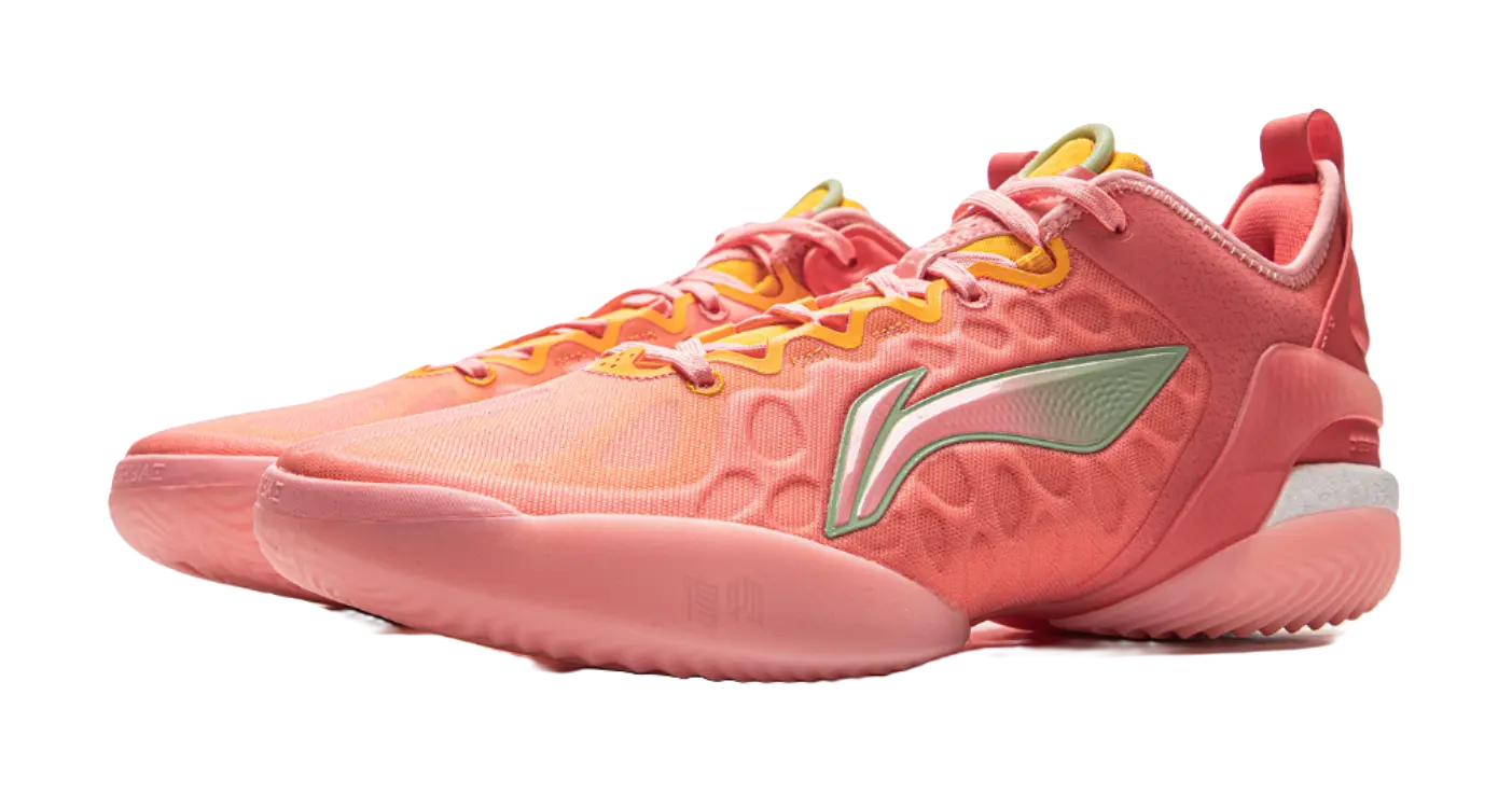 Li Ning Yushuai 19V2 Basketball Shoes Mens Low top Pink Orange  vjsneaker.com