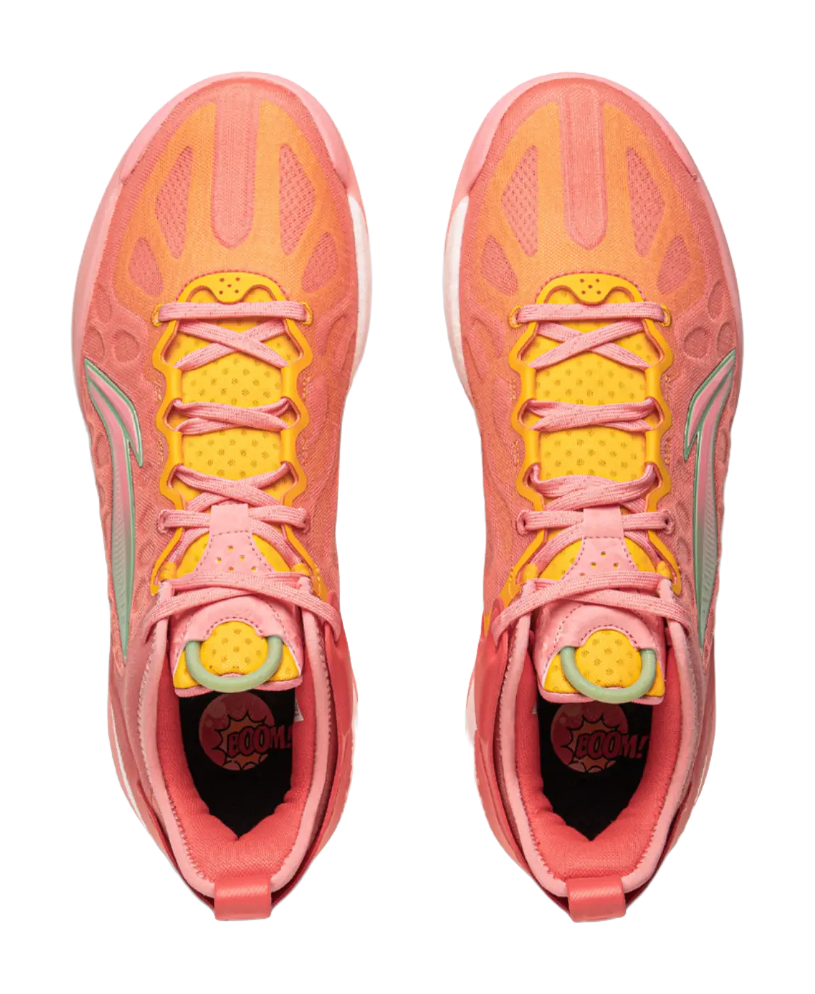 Li Ning Yushuai 19V2 Basketball Shoes Mens Low top Pink Orange  vjsneaker.com